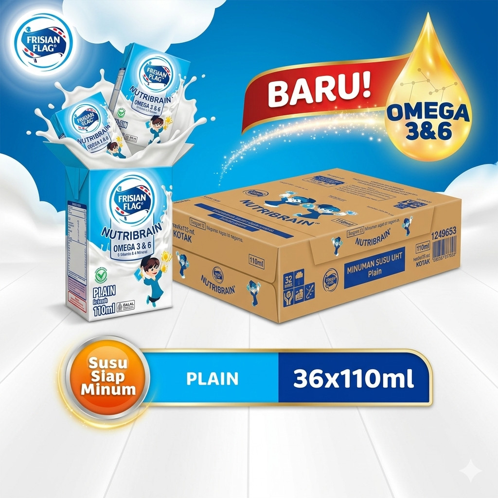 Frisian Flag Plain 110ml x 36 Kotak  